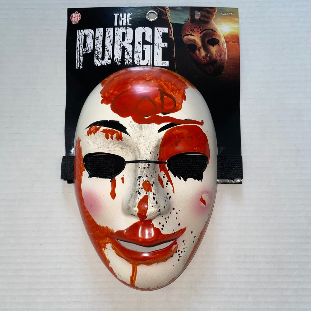 TRICK OR TREAT THE PURGE BLOODY GOD HALLOWEEN MASK COSTUME